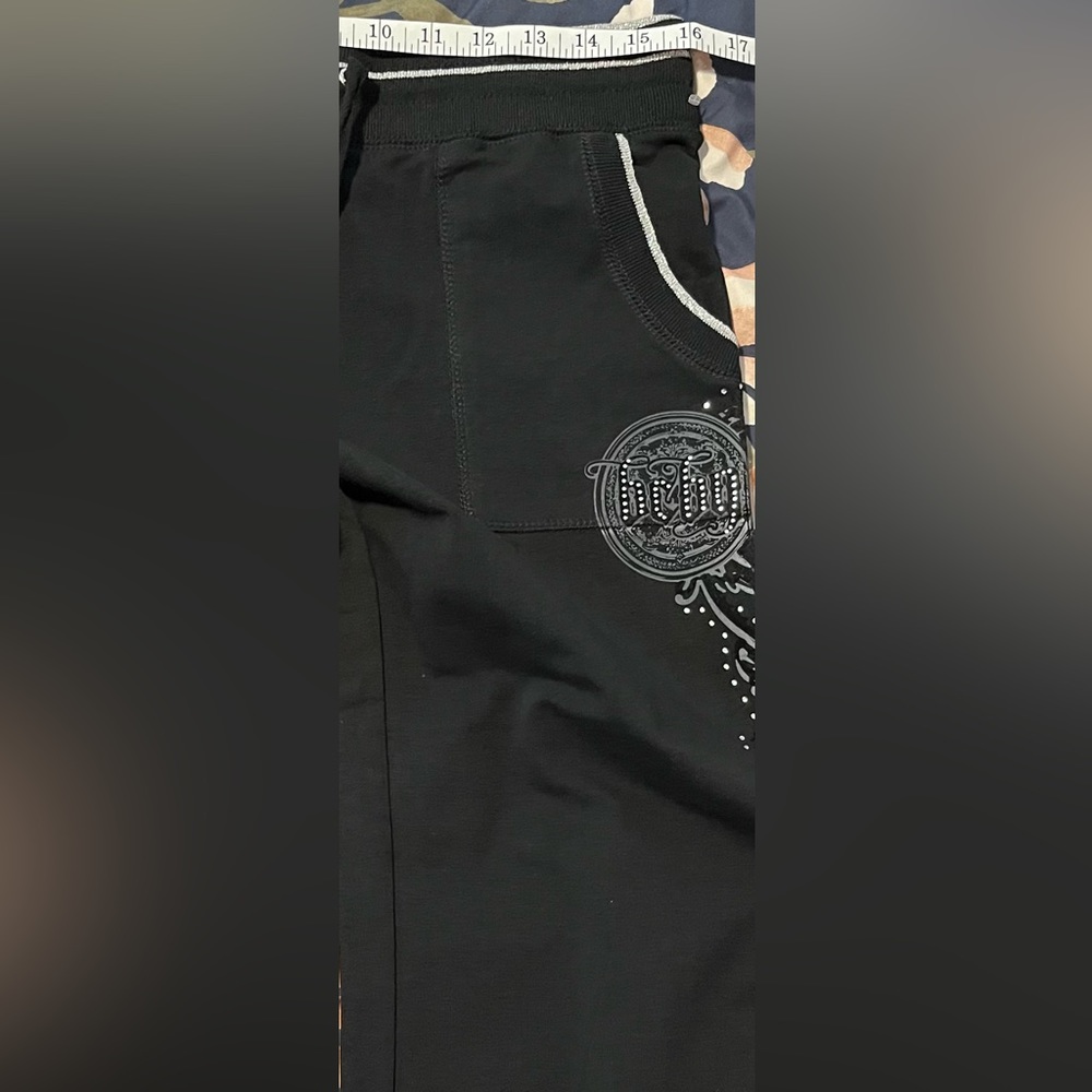 BCBG Maxazria Size:L WomenHoodie/Pants  Phinestone Detail Shimmer Thread Outline - Picture 12 of 16